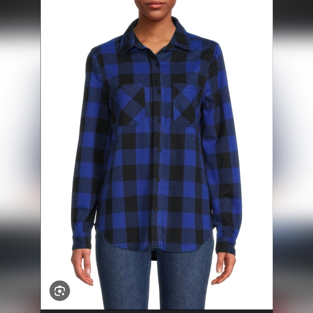 Casa Cabana Sienna Checked Longline Shirt